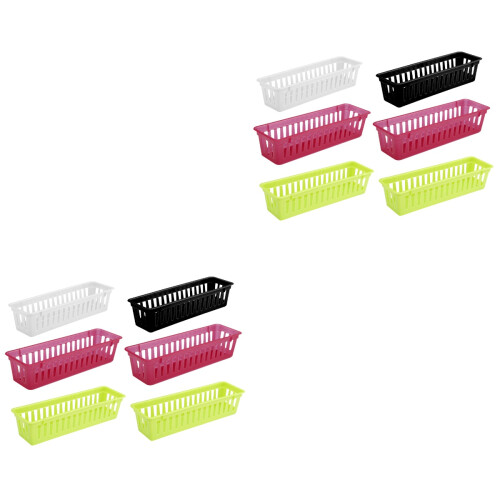 12Pcs Plastic Storage Trays Foldable Kitchen Organizer Assorted Color 2