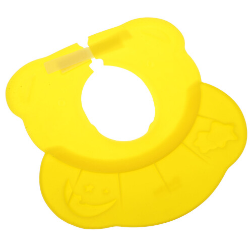 Adjustable Yellow Silicone Baby Shampoo Cap Ear Protector for Kids