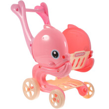 4St Kids Shopping Cart Speelgoed Van Robuust Plastic in Roze Kleur