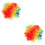 2Pcs Clown Hairpiece Explode Wig With Nose Decor 6