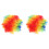 2Pcs Clown Hairpiece Explode Wig With Nose Decor 2