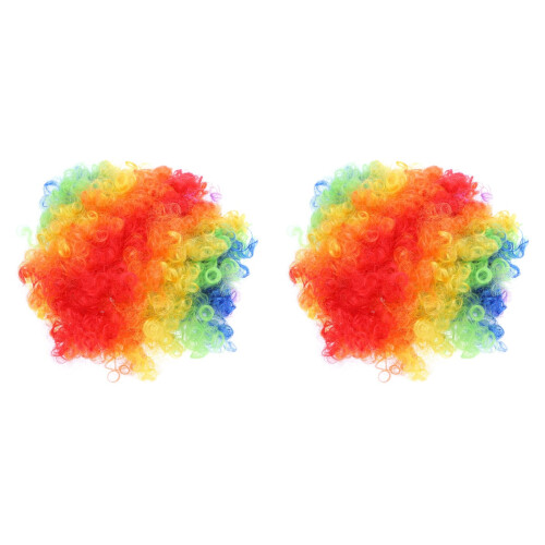 2Pcs Clown Hairpiece Explode Wig With Nose Decor 1