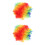 2Pcs Clown Hairpiece Explode Wig With Nose Decor 5