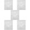 5St Wit Acryl Borduur En Patchwork Stencil Sjabloon Voor Handwerk 8