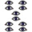 10St Multi-Functionele Jas Patches Oog Strass Voor Kleding En Hoeden 9