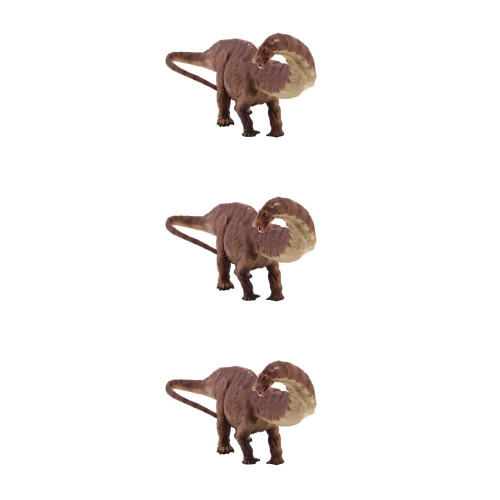 3 Pcs Simulated Dinosaur Model Apatosaurus Statue Decor 2