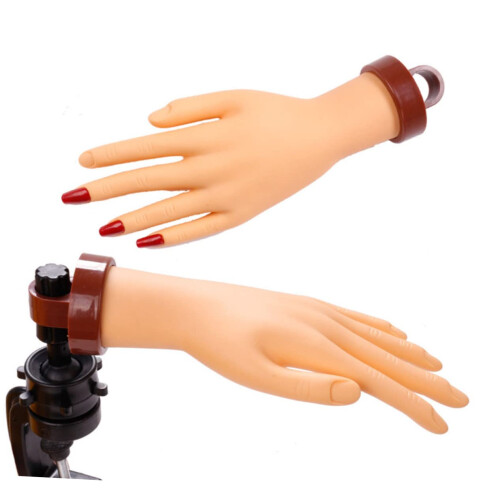 Nail Practice Hand with Realistic Shape, Durable PVC Manicure Training Model for Beginners 2