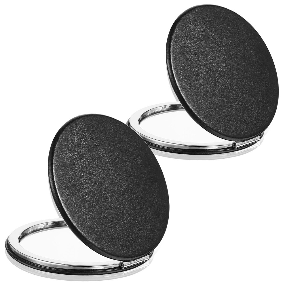 2PCS Compact Mirror with Dual Magnification Foldable Travel Makeup Pocket Mirror for Purse