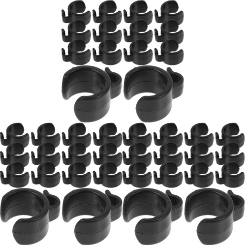 60St Compacte Zwarte Kabelclips, Voor Microfoonstandaards Thuis 1