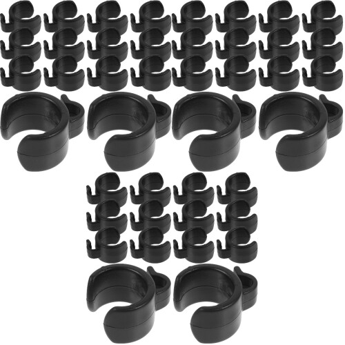 60St Compacte Zwarte Kabelclips, Voor Microfoonstandaards Thuis 2