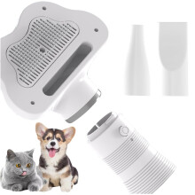 2 in 1 Pet Hair Dryer Brush with Adjustable Temperature, Low Noise Dog Grooming Dryer for Cats and Small Dogs