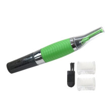 Electric Nose and Ear Hair Trimmer Rechargeable Facial Eyebrow Shaver with LED Light and Comb Attachments Green