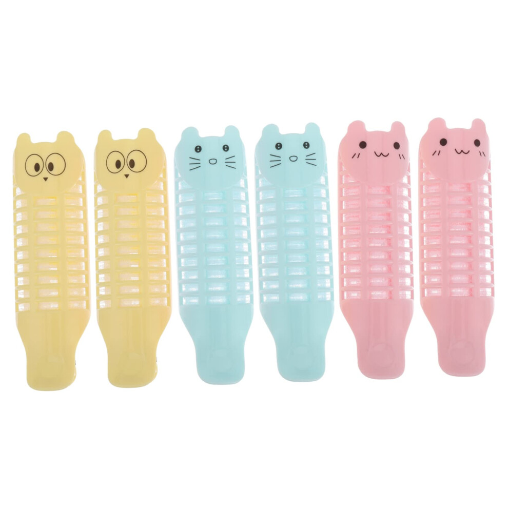 6Pcs Self Grip Wave Hair Rollers for Natural Wave Styling, Lightweight Curling Tools for All Hair Types