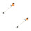 2Stk Mini Garten Rasenmäher, PVC Material, Orange, Hausdeko 4