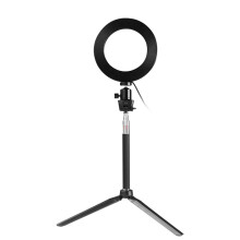 2Stk LED Ringlampe Schwarz 5-in-1 Self Light Mit Digitaler Anzeige