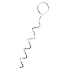 2Stk Spiral Hundebodenpfähle, Metall, Widerstandsfähig, Silberfarben