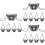 15Pcs Portable Hexagonal Grave Flower Holders in Assorted Colors 7