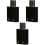 3Pièces Adaptateurs Stéréo USB Aluminium Noir 7.1 Son 3D Pièce 3