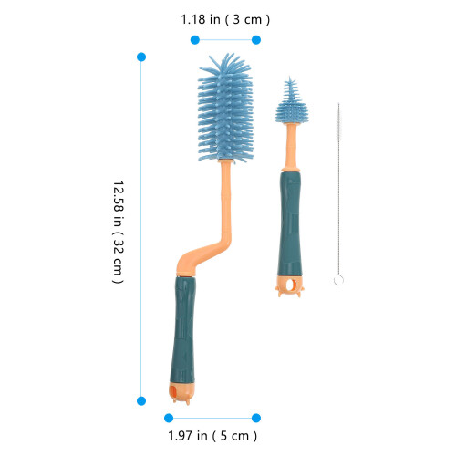 1Ensemble Brosse Silicone Portable Pour Nettoyage Rapide 1