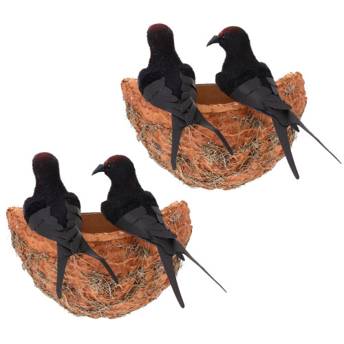 6Ensembles Figurines D'hirondelle Pour Extérieur Intérieur Décor