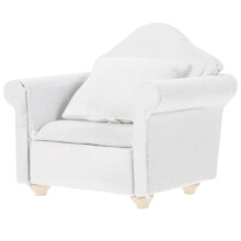 4Pcs Adorable Miniature White Sofa Wooden Fabric Pet Bed for Hamsters