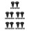50Pcs Black Plastic Billiard Cue Tail Protectors Easy Install Covers 8