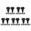 50Pcs Black Plastic Billiard Cue Tail Protectors Easy Install Covers 7