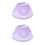 2Pcs Breathable Violet Adjustable Cat Cone Collar for Recovery Use 5