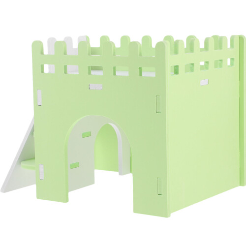 2Sets Light Green PVC Hamster Hideout House Durable Small Pet Hideaway 1