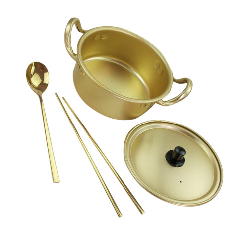 2Sets Golden Kitchen Ramen Cooker Multi-Function Korean Noodle Pot