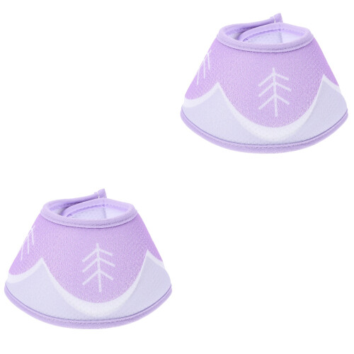 2Pcs Breathable Violet Adjustable Cat Cone Collar for Recovery Use 2