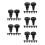 50Pcs Black Plastic Billiard Cue Tail Protectors Easy Install Covers 4