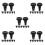 50Pcs Black Plastic Billiard Cue Tail Protectors Easy Install Covers 5