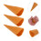 36Pcs Durable PVC Mini Ice Cream Cone Models Brown for Craft Decor 7
