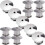 3pcs Case Headphone Holder Fall Resistant Marble Pattern Case For Travel Exercise 3