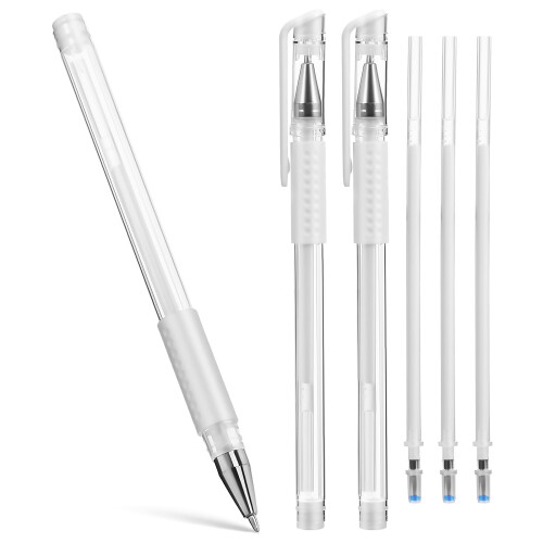 12Pcs Tattoo Pens for Skin White ABS Comfortable Grip Brow Mapping Set