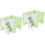 2Sets Light Green PVC Hamster Hideout House Durable Small Pet Hideaway 5