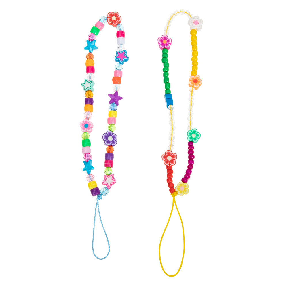 6Pcs Phone Hanging Lanyards Flower Beaded Key Lanyards For Decoration 3623915566002