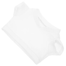 3Pcs White Plush Bear Shirts DIY Heat Transfer Clothes for Toy Dolls