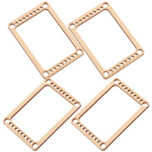 20Pcs Compact Wooden Weaving Boards Beige Handcraft Loom for Craft