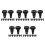 50Pcs Black Plastic Billiard Cue Tail Protectors Easy Install Covers 6