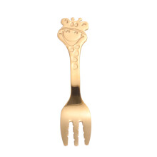 3Pcs Golden Stainless Steel Baby Dinner Forks Polished
