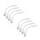 8Pcs White Type-C Adapter Cable 3.5mm Headphone Jack for Phone Audio 3