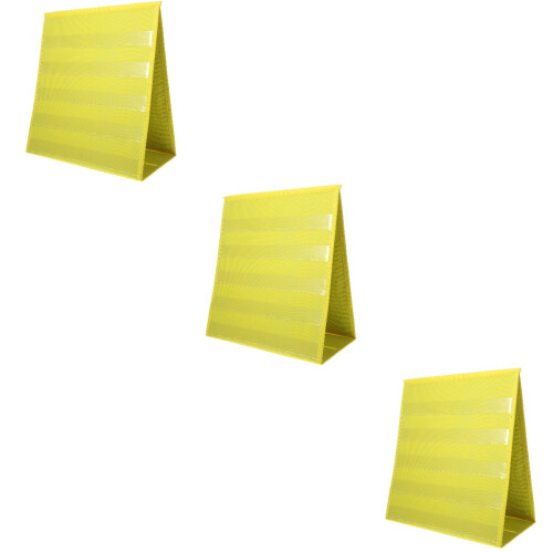 3Pcs Yellow Foldable Desktop Pocket Chart for Kids Learning Home Use 2