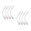 8Pcs White Type-C Adapter Cable 3.5mm Headphone Jack for Phone Audio 4