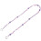 2Pcs Purple Plastic Bag Chains Crossbody Strap Purse Charm Decorative 2