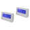 2 Pack White Alarm Clock Cute Portable Desk Digital Display Simple 3