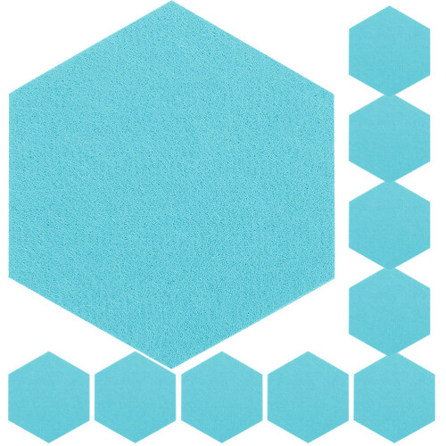 20Pcs Wall-Mounted Sky-Blue Felt Boards for Message and Reminder Use