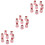 24Pcs DIY Pink Vegetable Fruit Cutters Cookie Molds 8 Assorted Shapes 5