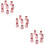 24Pcs DIY Pink Vegetable Fruit Cutters Cookie Molds 8 Assorted Shapes 9